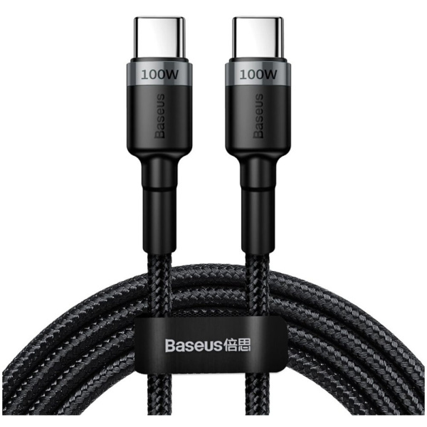 Кабель Baseus Cafule USB-C to USB-C 100W 1m Black