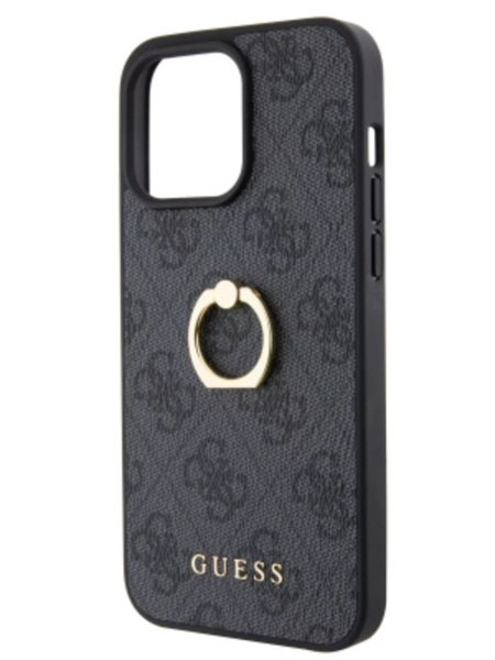 Чехол Guess для iPhone 15 Pro 4G + Ring Hard Grey