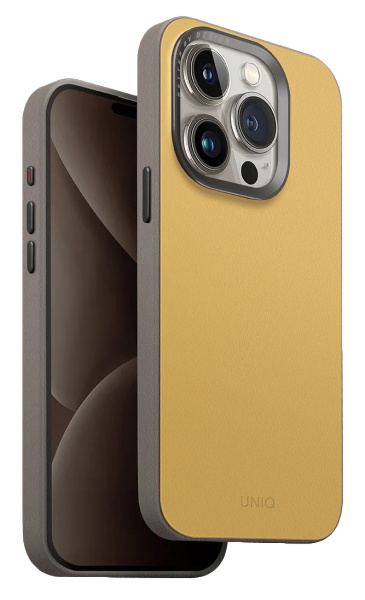 Чехол Uniq для iPhone 15 Pro Max Lyden DS с поддержкой Magsafe Canary Yellow / Flint Grey