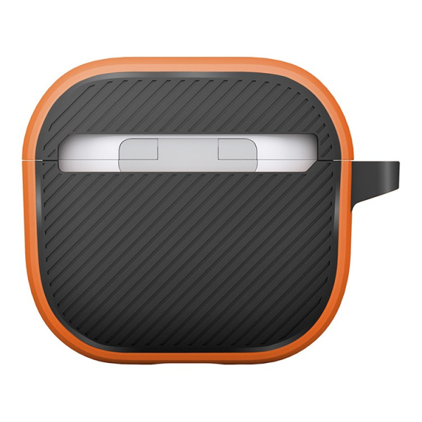 Чехол Uniq CLYDE Lock case для Airpods 4 Volt Orange/Charcoal