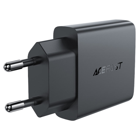Сетевое зарядное устройство ACEFAST A69 PD30W GaN USB-A+USB-C Black Сетевое зарядное устройство ACEFAST A69 PD30W GaN USB-A+USB-C Black
