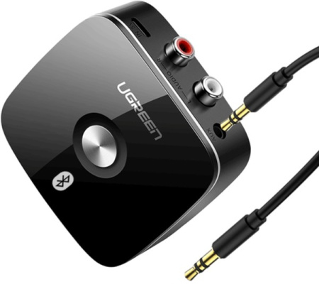 Ресивер UGREEN CM123 (30445) Wireless Bluetooth Audio Receiver 5.0 with 3.5mm and 2RCA Adapter with SRRC Ресивер UGREEN CM123 (30445) Wireless Bluetooth Audio Receiver 5.0 with 3.5mm and 2RCA Adapter with SRRC