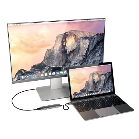 USB-концентратор Satechi Slim Aluminum Type-C Multi-Port Adapter 4K Space Gray ST-CMAM