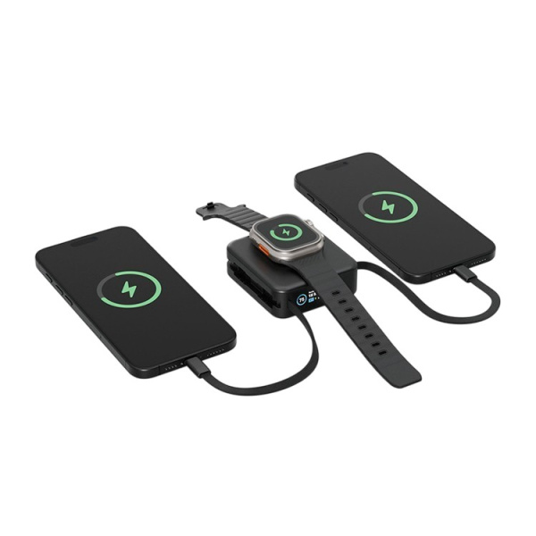 Внешний аккумулятор Energea Magpac Mini Plus (CCC) Wireless Power Bank 10000mAh With Build in USB-C Cable & Display Black