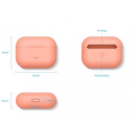 Чехол Elago для AirPods Pro Silicone Сase Peach