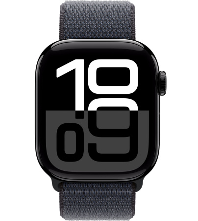 Часы Apple Watch Series 10 42mm Jet Black Aluminum Case with Ink Sport Loop (GPS)