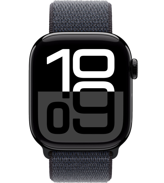 Apple Watch Series 10 42mm Jet Black Aluminum Case with Ink Sport Loop (GPS)