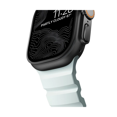 Ремешок Nomad Rocky Point Band для Apple Watch 49/45/44/42mm Icy Blue Glow/ Black Hardware