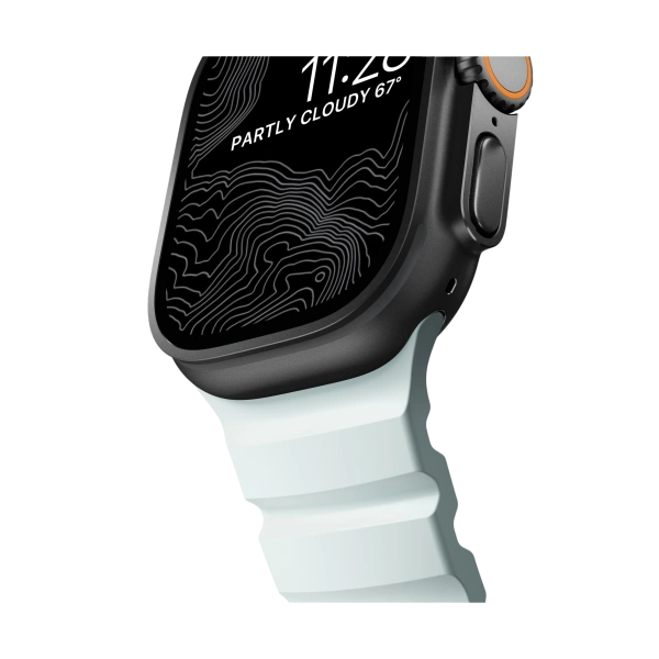 Ремешок Nomad Rocky Point Band для Apple Watch 49/45/44/42mm Icy Blue Glow/ Black Hardware