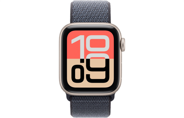 Часы Apple Watch SE 3 (2025) 44mm Starlight Aluminum Case with Anchor Blue Sport Loop (GPS)