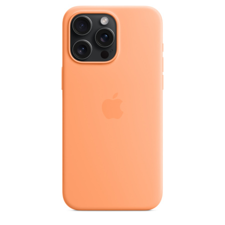 Чехол Apple iPhone 15 Pro Max Silicone Case with MagSafe Orange Sorbet