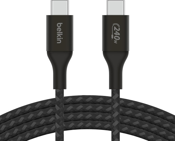 Кабель Belkin BoostCharge 240W USB-C to USB-C 2м Braided Cable Черный