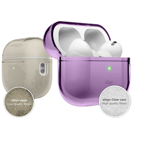 Чехол Elago для AirPods Pro 2 Clear Case Deep Purple