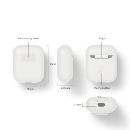 Чехол Elago для AirPods Silicone Сase White Чехол Elago для AirPods Silicone Сase White