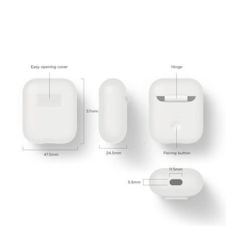 Чехол Elago для AirPods Silicone Сase White