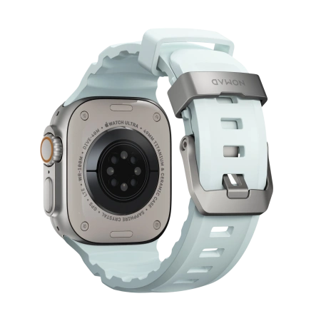 Ремешок Nomad Rocky Point Band для Apple Watch 49/45/44/42mm Icy Blue Glow/ Natural Hardware