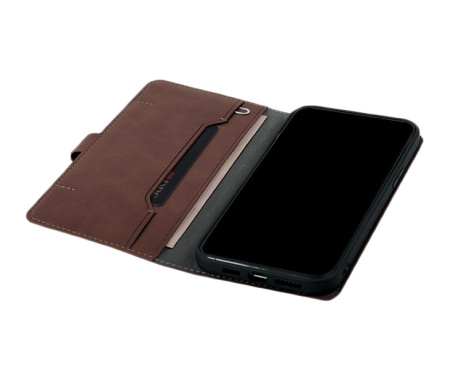 Чехол-книжка для iPhone 12 / 12 Pro Uniq Journa Heritage Brown