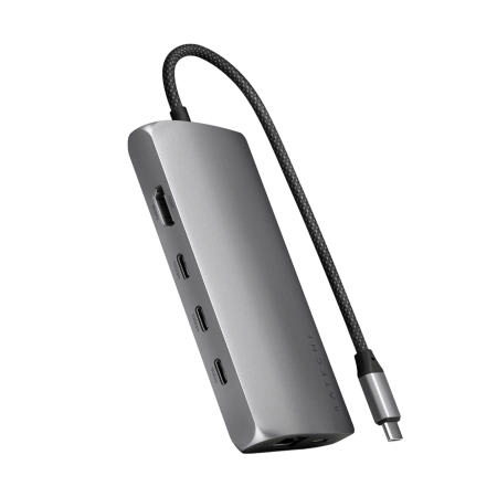 Адаптер Satechi USB-C Multiport Adapter 8K with Ethernet V3 Space Gray Адаптер Satechi USB-C Multiport Adapter 8K with Ethernet V3 Space Gray