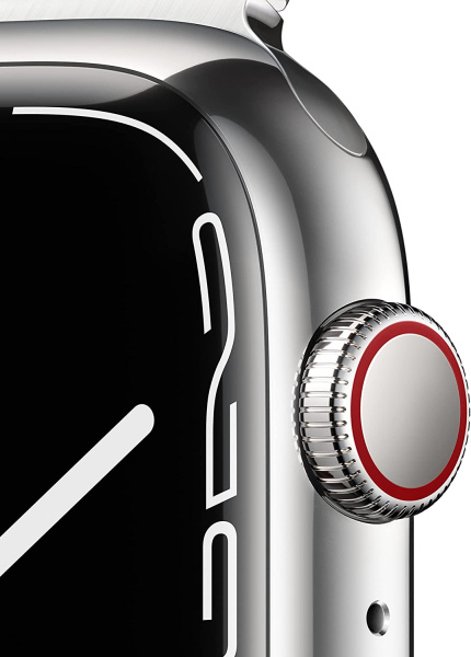 Часы Apple Watch Series 7 41mm Silver Stainless Steel Case with Milanese Loop Silver (GPS+ Cellular)