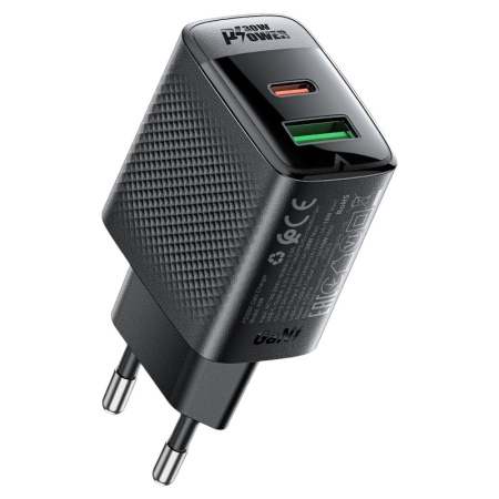Зарядное устройство ACEFAST A98 PD30W Gan USB-C+USB-A Charger EU Black