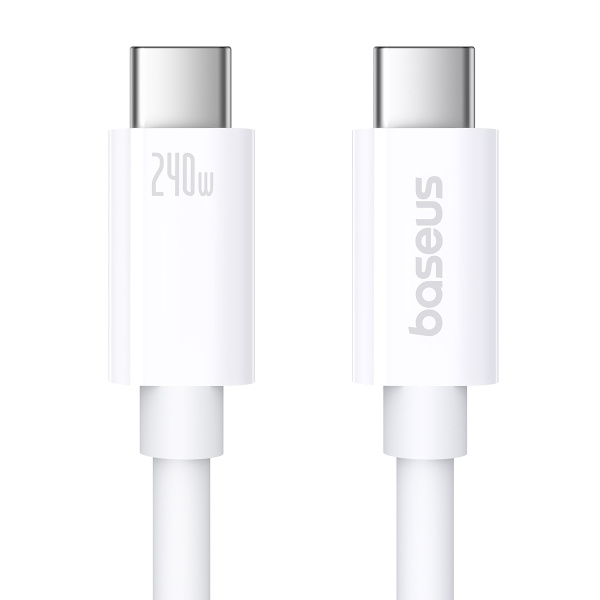 Кабель Baseus Superior Series 2 Full-Function USB 4 Fast Charging Type-C to Type-C 240W 1m Moon White