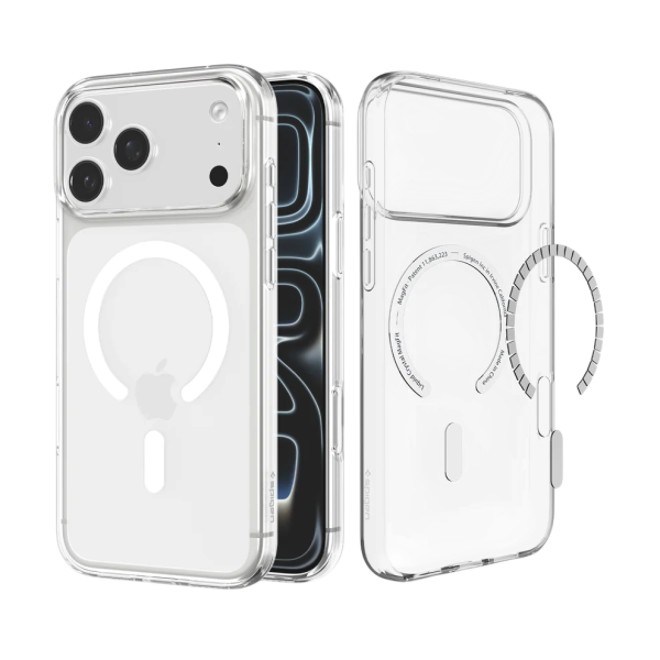 Защитный чехол Spigen Liquid Crystal MagSafe для iPhone 18 Pro / 17 Pro Clear White