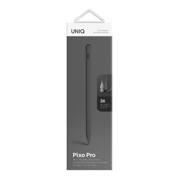 Стилус Uniq PIXO PRO Magnetic Stylus for iPad (with wireless charging) Dark Grey