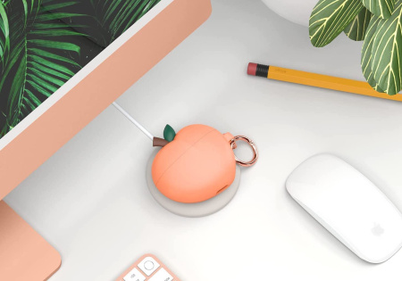 Чехол Elago Peach Silicone Hang Сase для AirPods 3 (2021) Peach