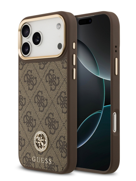 Защитный чехол Guess для iPhone 18 Pro Max/17 Pro Max Diamond Brown (MagSafe)