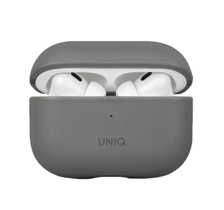 Чехол Uniq для Airpods Pro 2 Lyden DS Leatherette with handstrap Rhino Grey / Black