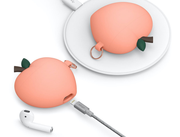 Чехол Elago Peach Silicone Hang Сase для AirPods Peach