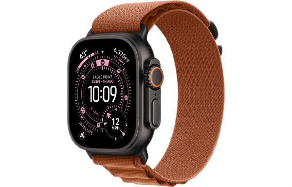 Apple Watch Ultra 3 (2025) 49mm Black Titanium Case with Terra Cotta Alpine Loop - Large (GPS + Cellular)