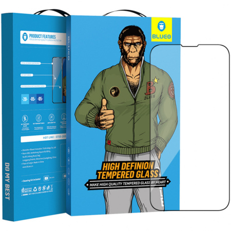 Защитное стекло Blueo 2.5D Silk Full Cover Narrow 0.26mm для iPhone 12 mini Black