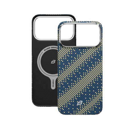 Защитный чехол Blueo Tactile Woven Air Aramid Fiber (MagSafe) для iPhone 17 Pro Max Galaxy Green