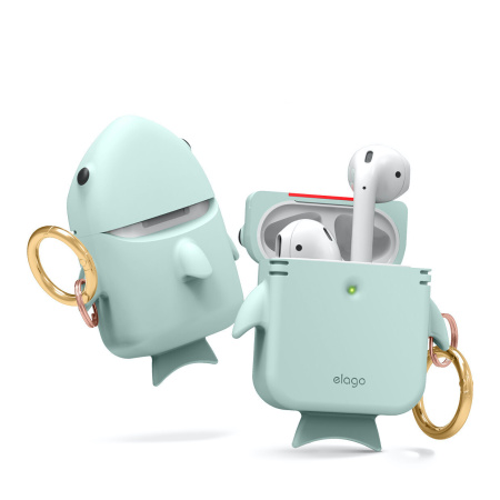 Чехол Elago Shark Silicone Hang case для AirPods Mint Чехол Elago Shark Silicone Hang case для AirPods Mint