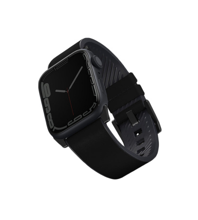 Ремешок для Apple Watch 42-45mm Uniq Straden Waterproof Leather Hybrid Black