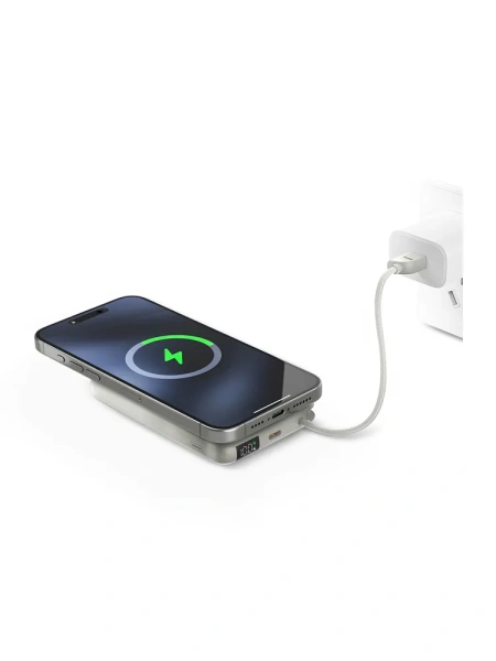 Внешний аккумулятор Energea Bazic GoPower Fusion Mag 10K 10000mAh PD20W Display Pebble
