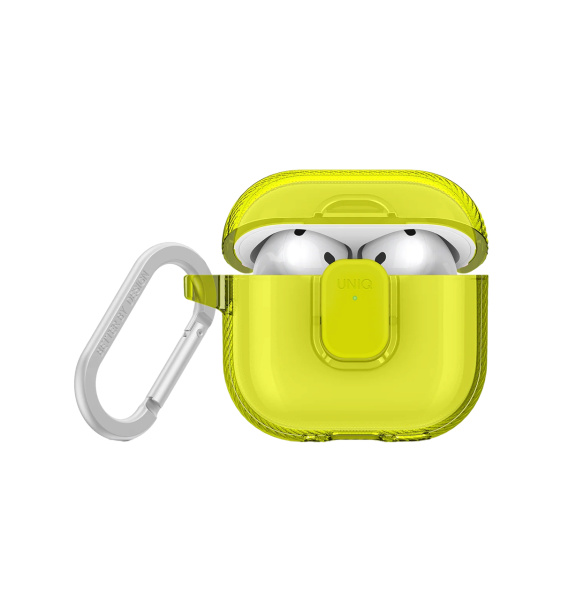 Защитный чехол Uniq для Airpods 4 Glase PRO TPU Lock case Light Lime