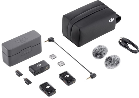 Комплект беспроводных микрофонов DJI Mic 2 (2 TX + 1 RX + Charging Case)
