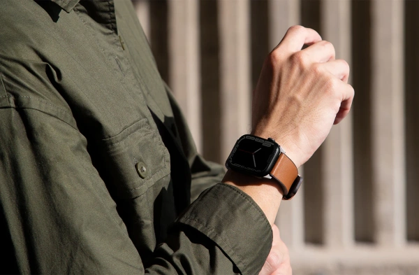 Ремешок для Apple Watch 49/46/45/44 mm Uniq Straden Waterproof Leather/Silicone Brown Ремешок для Apple Watch 49/46/45/44 mm Uniq Straden Waterproof Leather/Silicone Brown