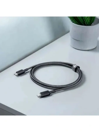 Кабель Anker 322 USB-C to USB-C 60W 90см Black