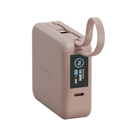 Внешний аккумулятор Energea Magpac Mini Plus Wireless Power Bank 10000mAh With Build in USB-C Cable & Display Pink