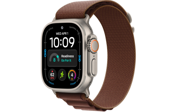 Часы Apple Watch Ultra 4 (2026) 49mm Natural Titanium Case with Burgundy Alpine Loop - Medium (GPS + Cellular)