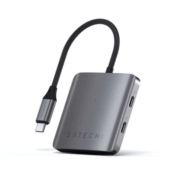 USB - Хаб Satechi 4-Port USB-C 3.2 Gen 2 Hub with Power Delivery Space Gray