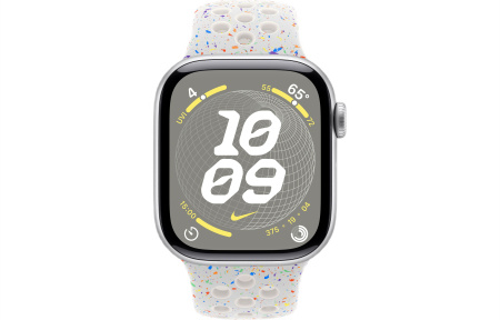 Часы Apple Watch Series 10 46mm Silver Aluminum Case with Pure Platinum Nike Sport Band (GPS) (размер M/L)