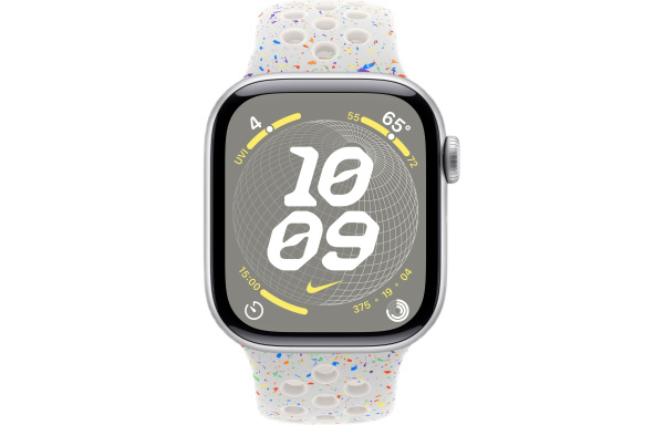 Часы Apple Watch Series 10 46mm Silver Aluminum Case with Pure Platinum Nike Sport Band (GPS) (размер M/L)