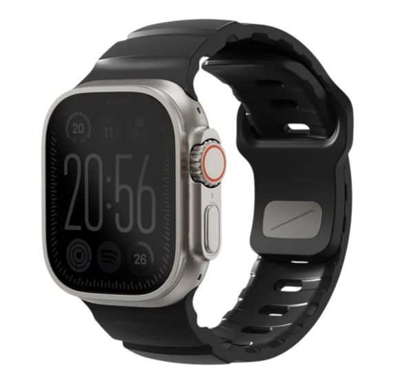 Ремешок Uniq для Apple Watch 44/45/46/49mm Alton Waterproof Silicone Midnight Black