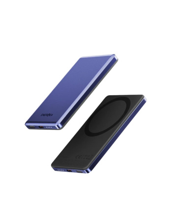Внешний аккумулятор Energea AluPac MINI 5K (CCC) 5000мАч MagSafe 15W, USB-C 20W Ultra Light  Aluminium Blue