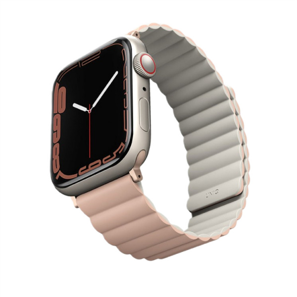 Ремешок Uniq для Apple Watch 42-45 mm Revix Reversible Magnetic Pink/Beige