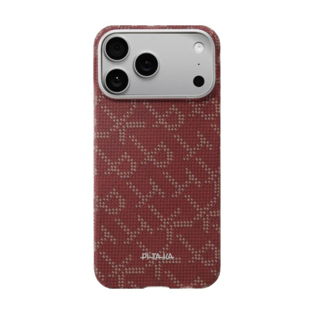 Защитный чехол Pitaka Monogram Ultra Slim Case for iPhone 17 Pro Max Gold/Red